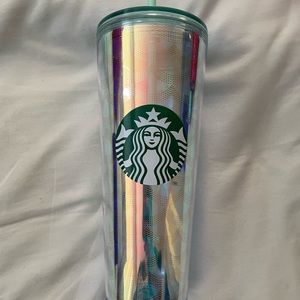 ✨New Starbucks Tumbler Iridescent Green Mermaid Venti Cold Cup Collectible ✨